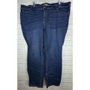 Duluth Trading Women's‎ Dark Wash Blue Jeans Cotton Plus Size 24W Denim Jeans